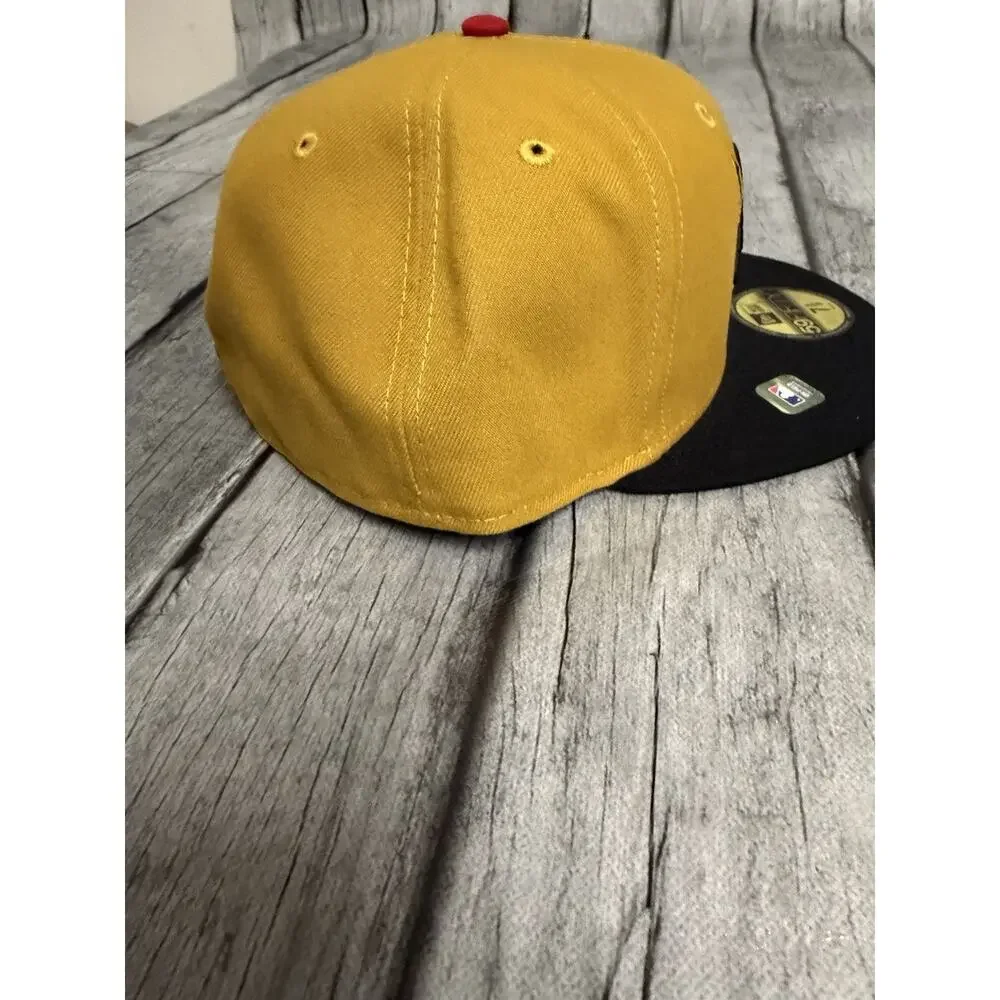 MENS NEW ERA PITTSBURGH PIRATES GOLD CITY CONNECT 59FIFTY FITTED HAT Sz 7 5/8